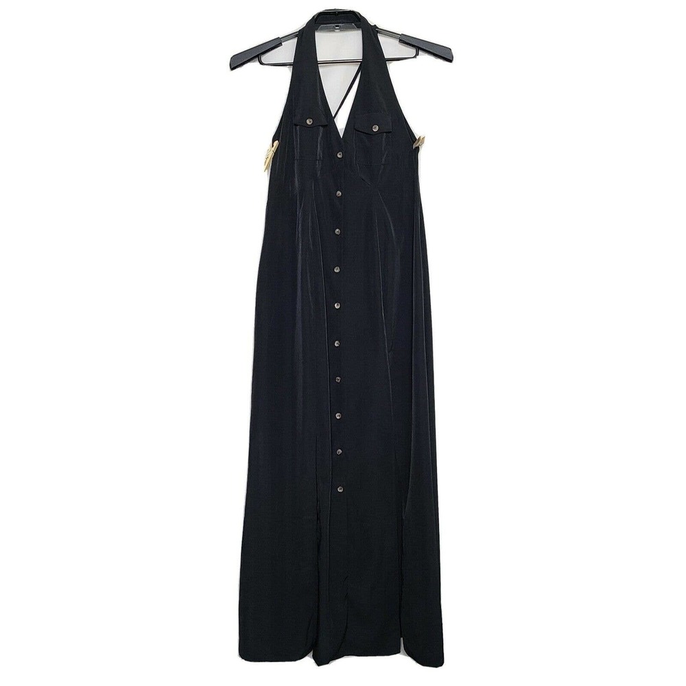 Asos Maternity Maxi Dress Button Front Halter